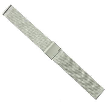 Søgaard Sølv mesh lænke med spænde der kan forskydes, 12 mm bred, 170 mm lang