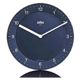 Braun blåt væg ur med præcist quartz - Ø 20 cm, model BNC006BLBL