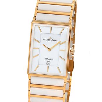 Jacques Lemans York Forgyldt stål Batteridrevet quartz herre ur, model 1-1593.1F