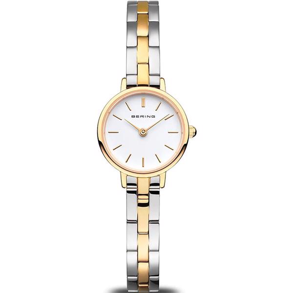 Bering Classic Forgyldt stål og stål quartz dame ur, model 11022-714