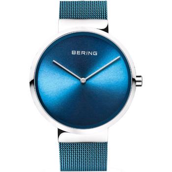 Bering Classic PVD caoted blå stål quartz Dame ur, model 14539-308