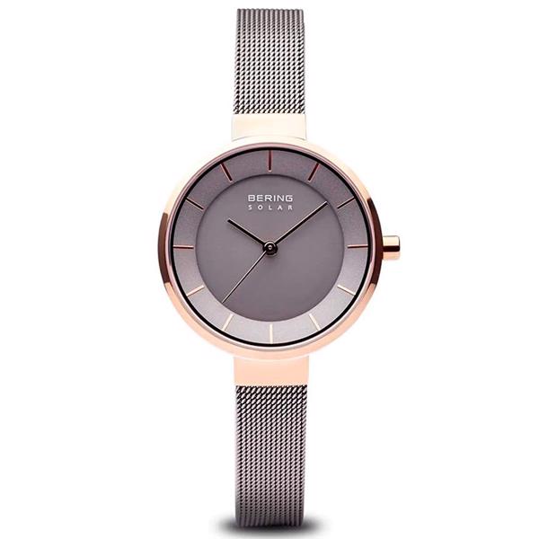 Bering Solor Forgyldt stål Quartz dame ur, model 14631-369