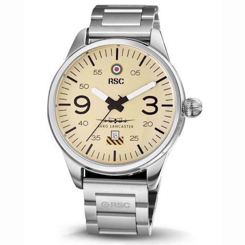 Image of RSC Pilot Watches Avro Lancaster Pilot Watch mat rustfri stål Ronda quartz herre ur, model RSC1560