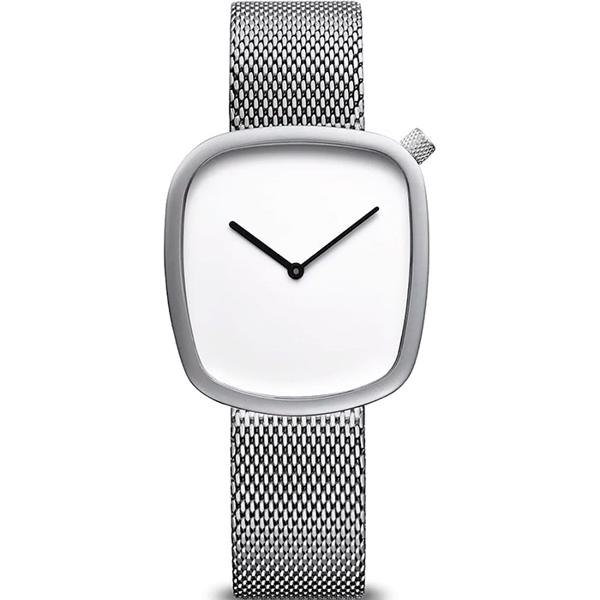 Bering Pebble  Stål quartz dame ur, model 18034-004