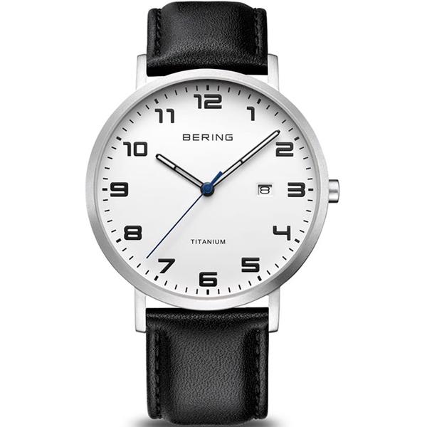 Bering Titanium Stål quartz herre ur, model 18640-404