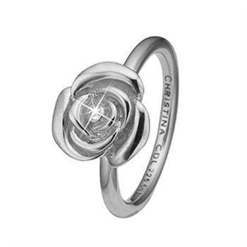 Urskiven.dk har dit  Nydelig ring med detaljeret rose fra Christina Watches