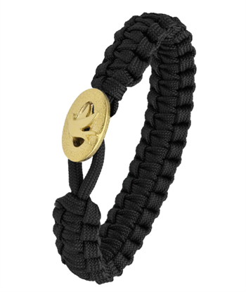 Sort From Soldier to Soldier armbånd – råt design med Soldier forgyldt Dove of Peace lås