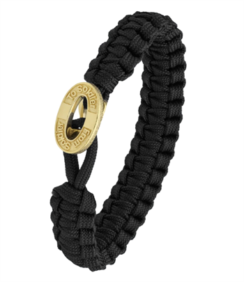 Sort From Soldier to Soldier armbånd – råt design med Soldier oxideret forgyldt lås