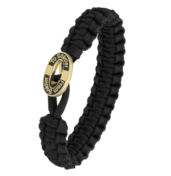 Sort From Soldier to Soldier armbånd – råt design med Soldier forgyldt lås