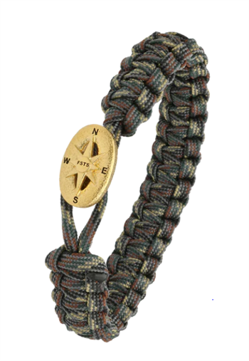 Camouflage From Soldier to Soldier armbånd – råt design med Soldier Compass forgyldt lås