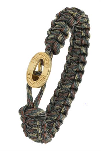 Camouflage From Soldier to Soldier armbånd – råt design med Soldier Oxideret forgyldt lås