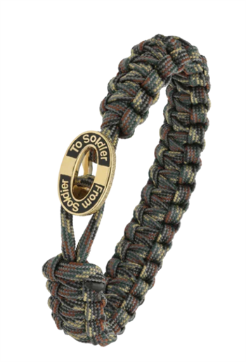 Camouflage From Soldier to Soldier armbånd – råt design med Soldier Oval forgyldt lås