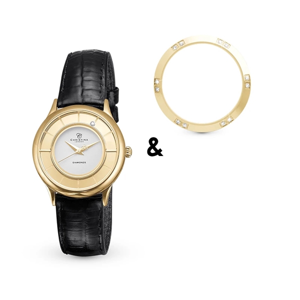 Christina Collection New Collect forgyldt dame ur - med gratis ørestikker