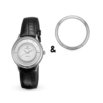 Christina Collection New Collect sølv dame ur - med gratis ekstra krans