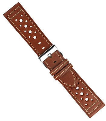 Romenta Urrem i cognac skind  med huller føres i 18-24mm