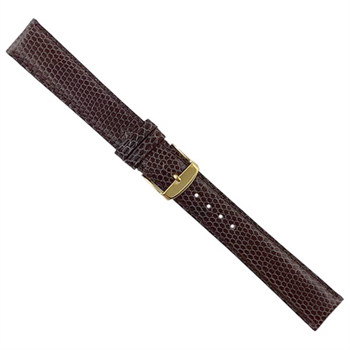 Interport Vandsikker brun firbenskinds urrem fra ZRC, her 18 mm