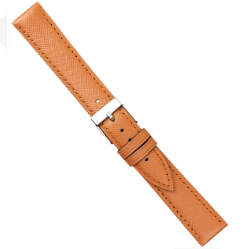 Romenta Urrem i cognac Saffiano skind føres i 14-20mm, her 14 mm