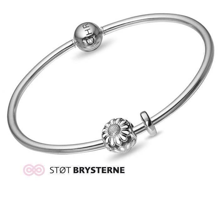 Image of Sølv armring fra Christina Design London med sølv STØT BRYSTERNE marguerit