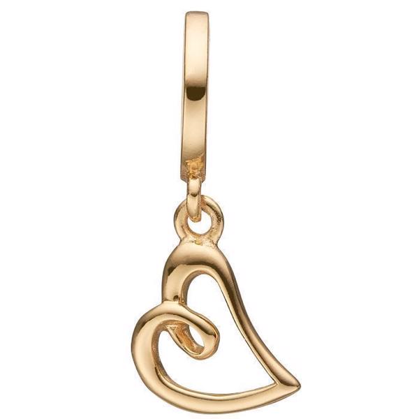 Image of Christina Collect Sweet Love tråd hjerte charm til læderarmbånd, model 610-G24