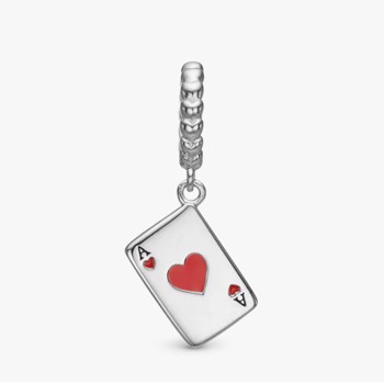 Christina Collect Ace of Hearts charm til 6 mm læderarmbånd, model 610-S123