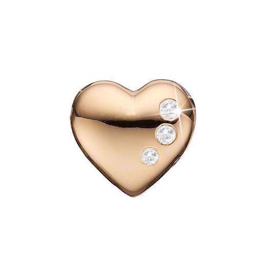 Image of Christina Collect Petite Secret Hearts hjerte med topas charm til sølvarmbånd, model 623-G159