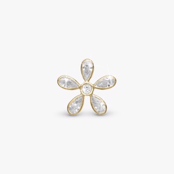 Christina Collect Magic Flower White charm til 6 mm læderarmbånd, model 630-G270