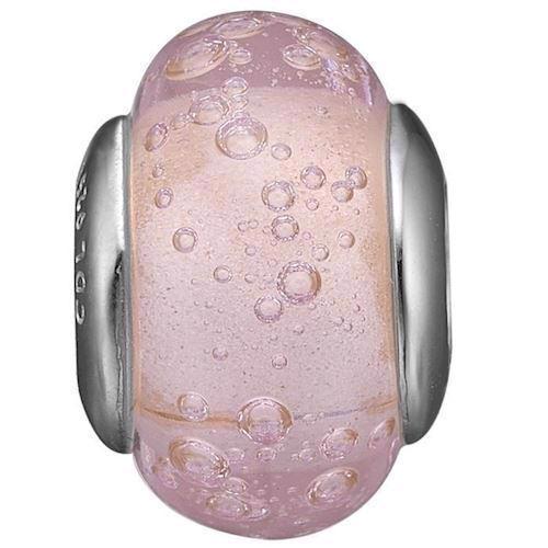 Image of Christina Collect Bubly Pink Globe rosa glas charm til læderarmbånd, model 630-S159