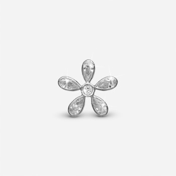 Christina Collect Magic Flower White charm til 6 mm læderarmbånd, model 630-S270
