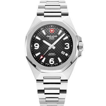 Swiss Alpine Military Typhoon Stål quartz herre ur, model 7005.1137