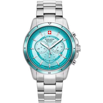 Swiss Alpine Military Military Chrono Stål quartz herre ur, model 70899131