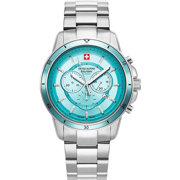 Swiss Alpine Military Military Chrono Stål quartz herre ur, model 70899131