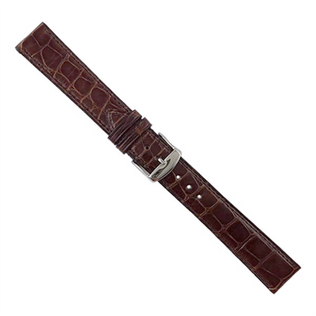 Interport Vandsikker brun alligatorskinds urrem fra ZRC, her 18 mm
