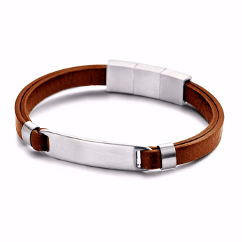 FRANK1967 herre armbånd brunt læder