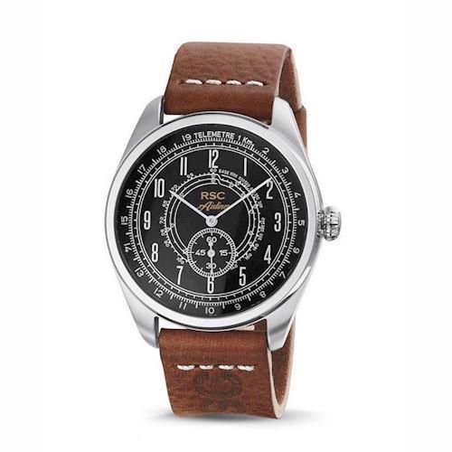 Image of RSC Pilot Watches Airliner Constellation Pilot Watch mat rustfri stål Ronda quartz herre ur, model RSC7142