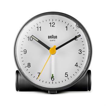 Braun Classic sort plast lydløst quartz Vækkeur ur, model BC01BW