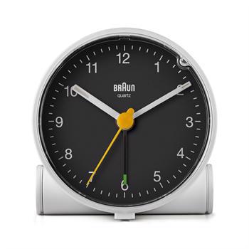Braun Classic hvid plast lydløst quartz Vækkeur ur, model BC01WB