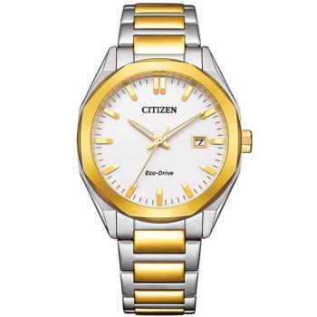 Citizen Elegant  Forgyldt stål og stål ECO Drive Quartz Herre ur, model BM7624-82A