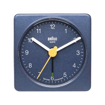 Braun Classic Blå plast lydløst quartz Vækkeur ur, model BNC002BLBL