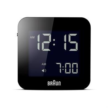 Braun Classic sort plast lydløst quartz Vækkeur ur, model BNC008BK