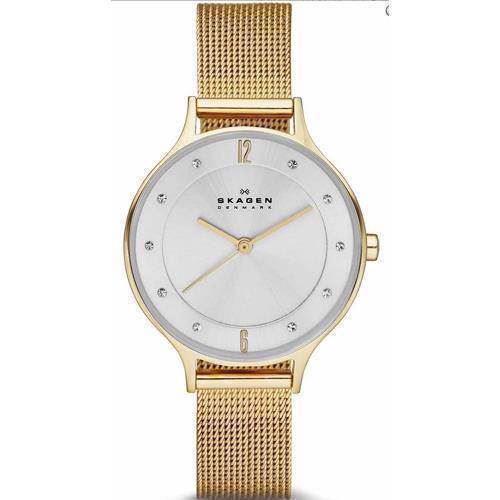 Skagen Anita quartz Dame ur i flot forgyldt rustfri stål 