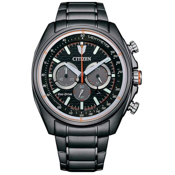 Citizen Racer Chrongraph Sort stål Eco-Drive Quartz Herre ur, model CA4567-82H