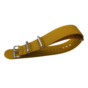 Natouremme Mustard ribbed nato urrem, 18 mm