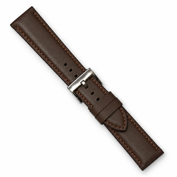 Søgaard Kraftig brun lammeskinds urrem Daniel Wellington style, 18-22 mm, her 22 mm