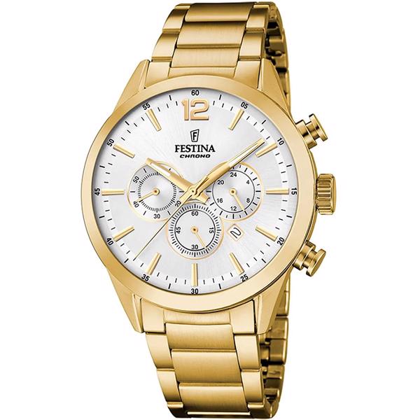 Festina Timeless Forgyldt stål quartz herre ur, model F20633/1