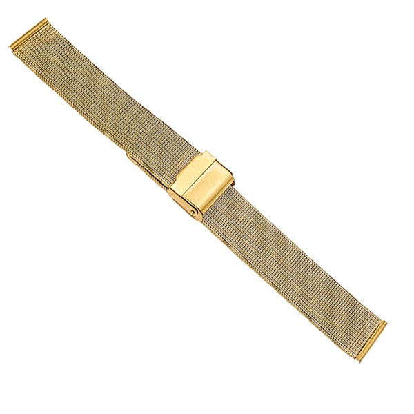 Romenta Urlænke PVD forgyldt milanaise mesh med glidelås føres i 12-24mm