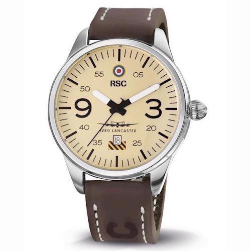 Image of RSC Pilot Watches Avro Lancaster Pilot Watch mat rustfri stål Ronda quartz herre ur, model RSC1504