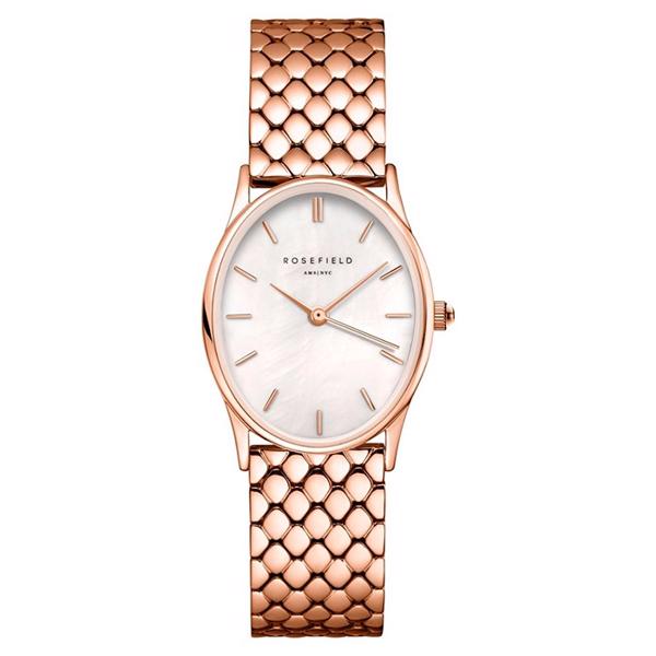 Rosefield The Oval Forgyldt stål Miyota dame ur, model OWGSR-OV02