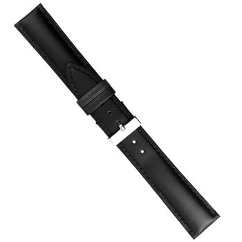 Model R0283-01-24, Urrem i sort kalveskind med syning føres i 18-24mm, her 24 mm hos Urskiven.dk