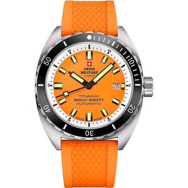 Swiss Military By Chrono Titanium Titanium Automatik herre ur, model SMA34100.10