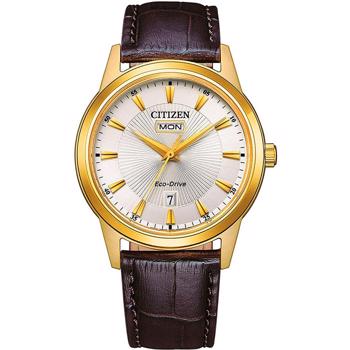 Citizen Classic Forgyldt stål Eco drive  Herre ur, model AW0102-13A